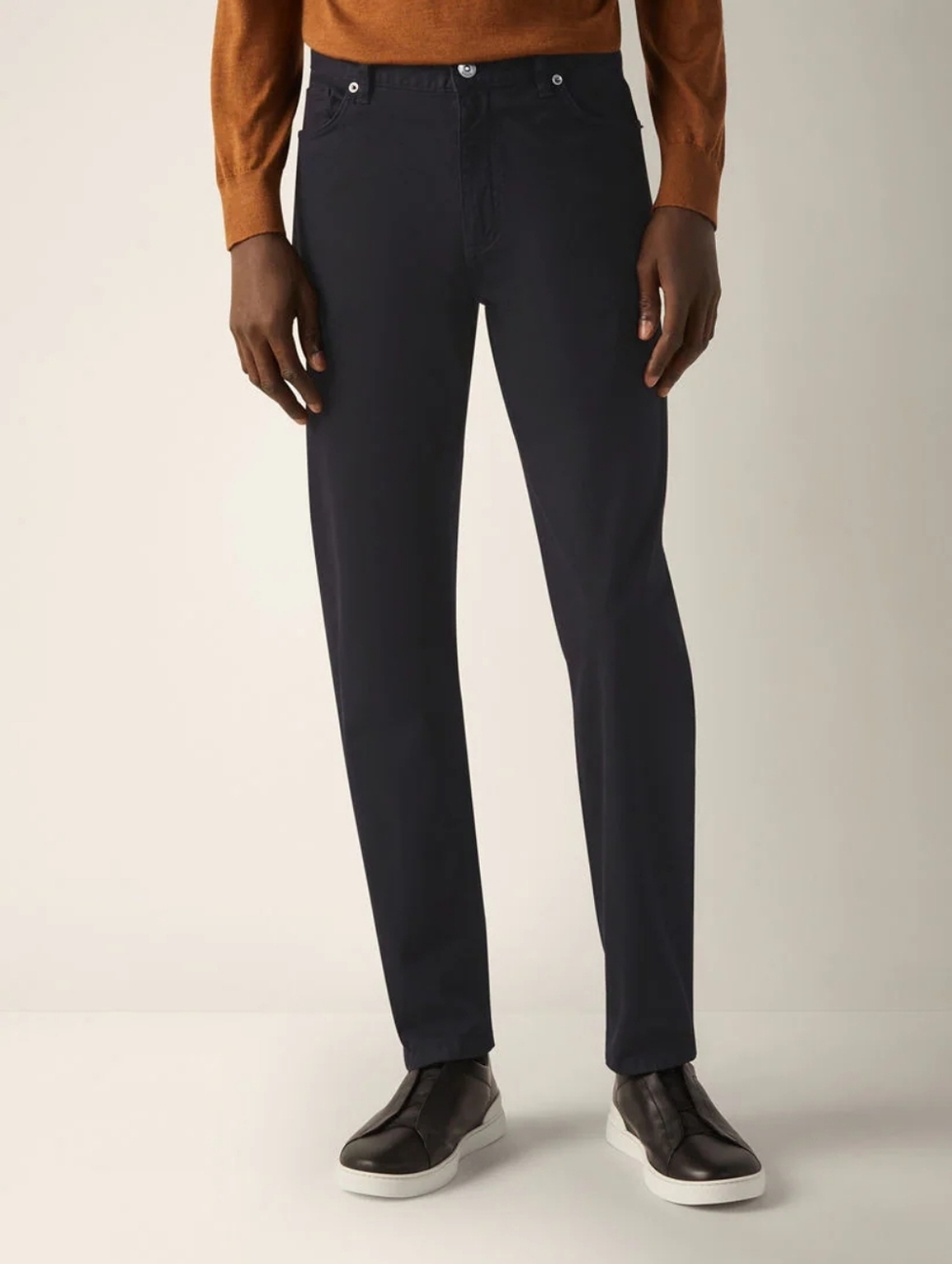 Ermenegildo Zegna Dark Navy Slim Straight Chinos